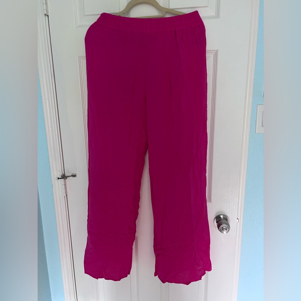 Pink flowy pants for Women
